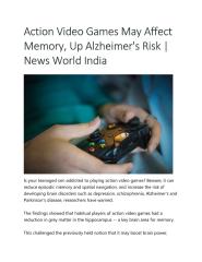 Action Video Games May Affect Memory, Up Alzheimer's Risk News World India.pdf