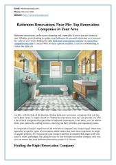 Bathroom Renovations Near Me Top Renovation Companies in Your Area (1).docx